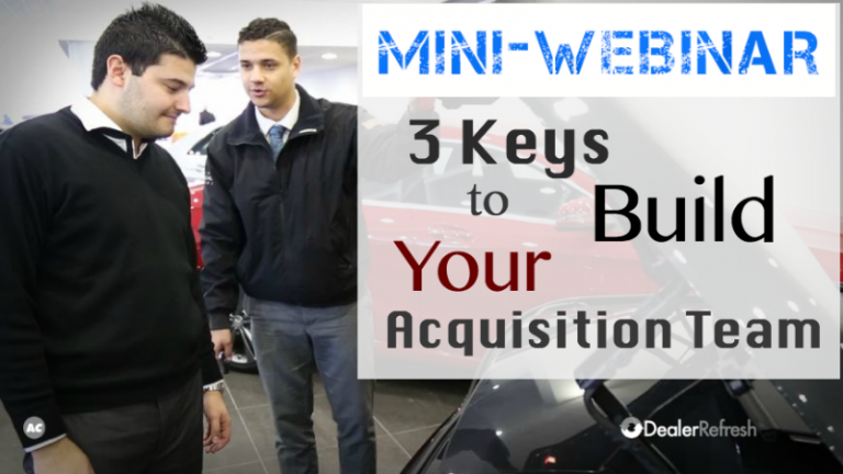 3 Keys to Build You Acquisition Team